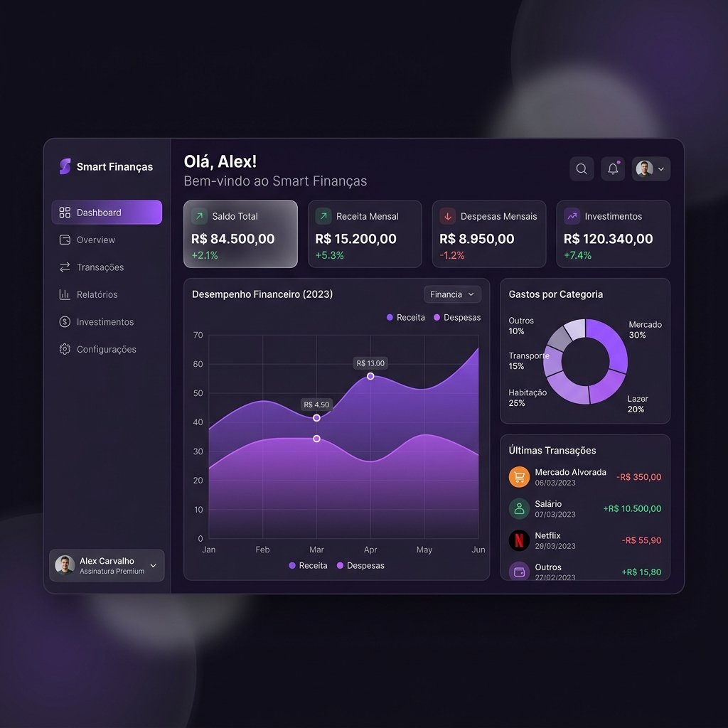 Mockup do projeto Smart Finanças